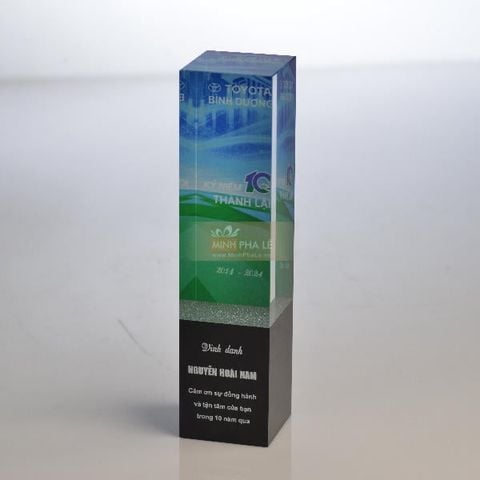 Cúp vinh danh pha lê nhiều màu CB020-01