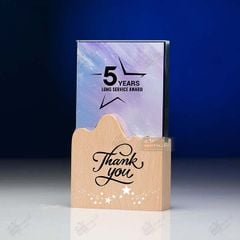 Kỷ niệm chương pha lê gỗ nhiều màu sắc CB026