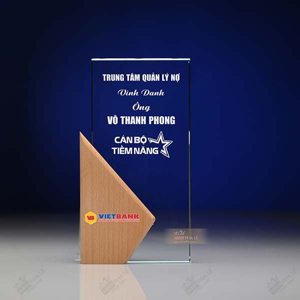 Kỷ niệm chương pha lê gỗ nhiều màu sắc VG83