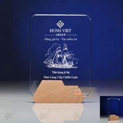 Kỷ niệm chương pha lê gỗ nhiều màu sắc CB032