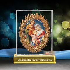 In ảnh pha lê gia đình thánh gia CG004