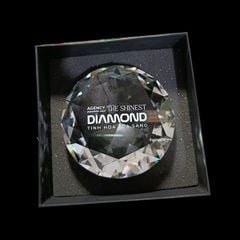 Chặn giấy kim cương pha lê 10cm H001-10