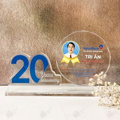 Chặn giấy pha lê H031 (10-15-20-25 năm)