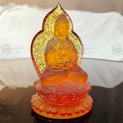 LL0002 - Tượng Lưu Ly Quán Thế Âm Bồ Tát - Cao 13cm