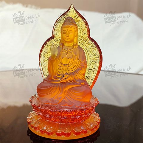 LL0002 - Tượng Lưu Ly Quán Thế Âm Bồ Tát - Cao 13cm