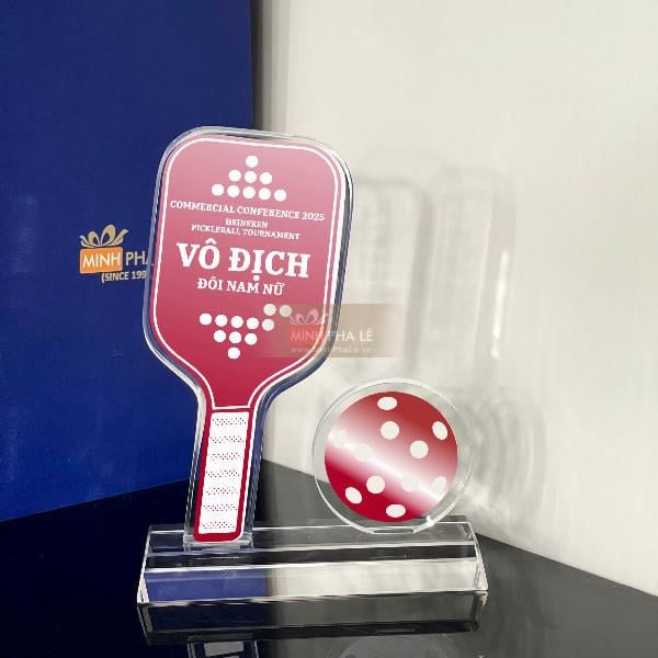 Cúp thể thao pickleball đa sắc PB008