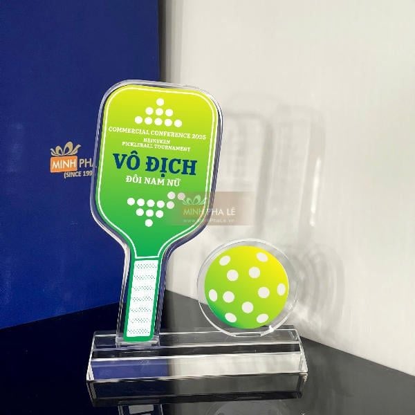 Cúp thể thao pickleball đa sắc PB008