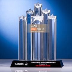 Cúp vinh danh ngôi sao pha lê cao cấp SN003