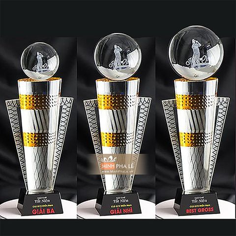 Cúp golf pha lê giải champion T022A