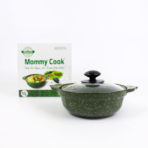 Nồi sứ vân đá hoa cương Mommy Cook - Xanh ngọc bích