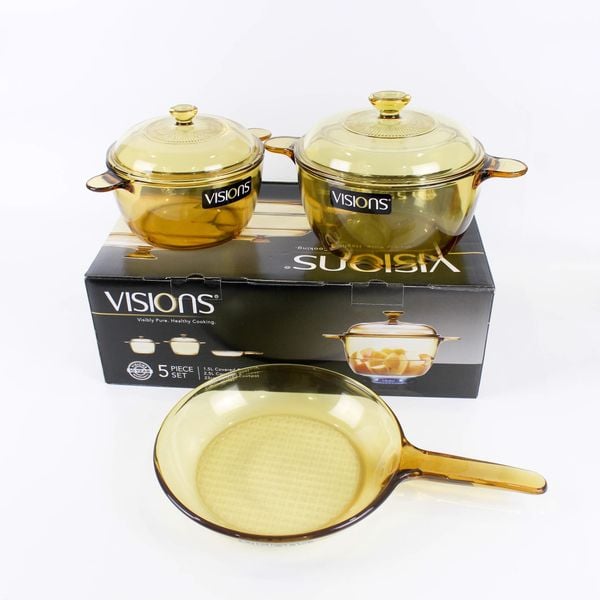 Bộ 3 nồi chảo thuỷ tinh Visions VS-350/CL1 - Mỹ