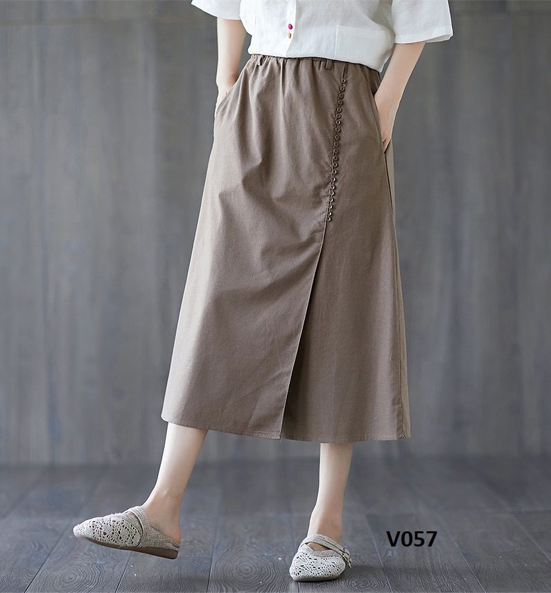 Quần Giả Váy Nữ Chữ A Lưng Thun Chất KaKi  Shopee Việt Nam