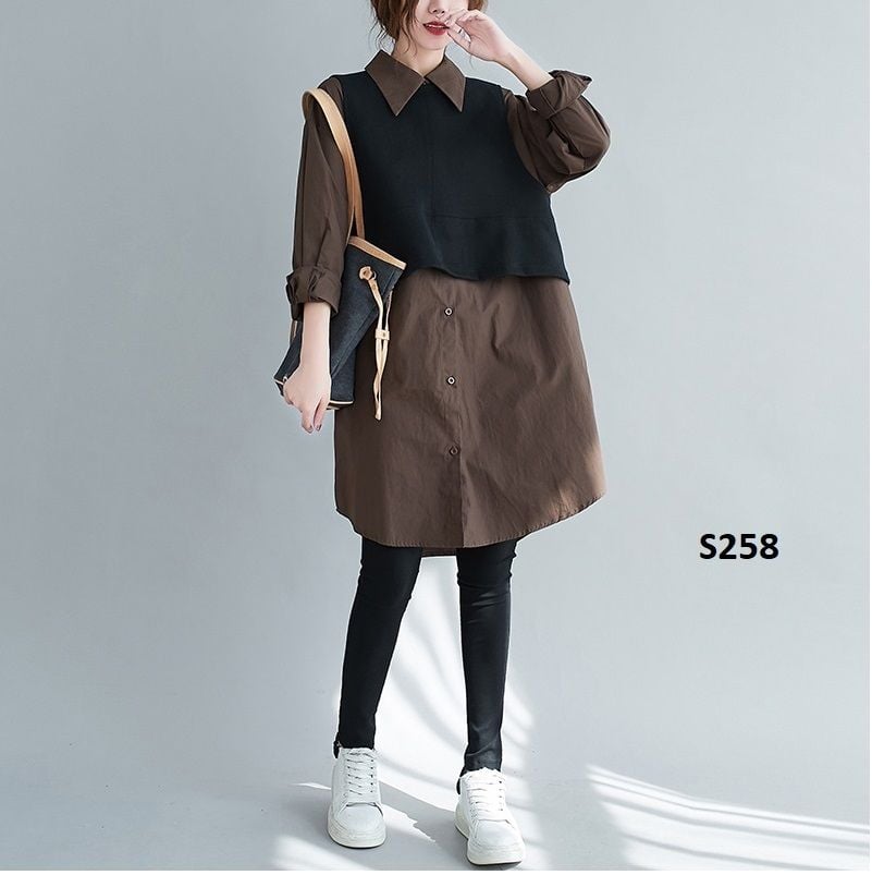 Set Áo Sơ Mi Gile Len K49 #13 Set Áo Sơ Mi Gile Len K49