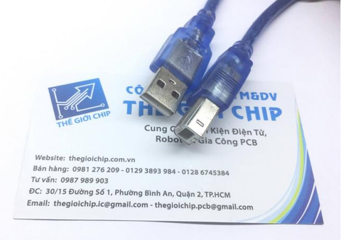 Cáp đầu USB type B 35cm