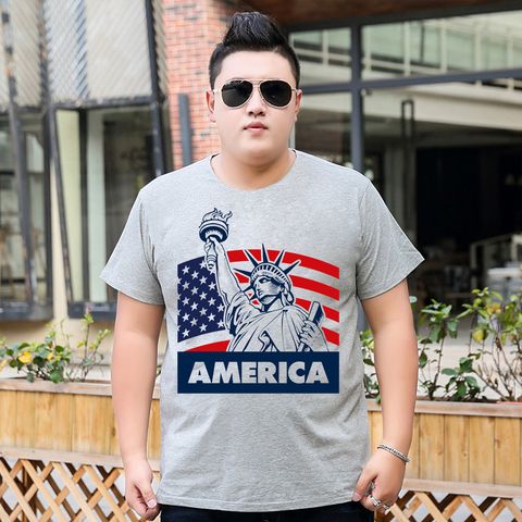  Áo thun Nam màu xám America đẹp độc đáo - BIGSIZE 3XL 4XL 5XL 6XL 7XL B1076 