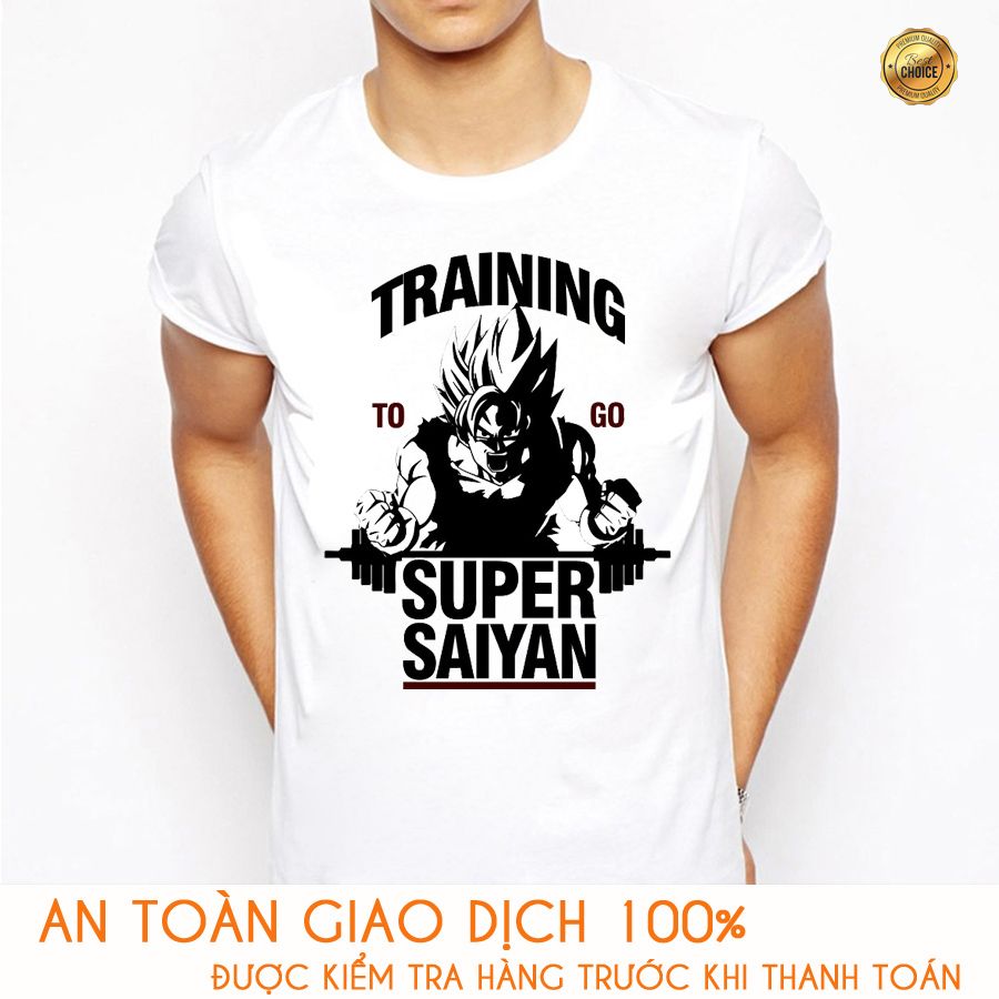 Áo thun Nam Dragon Ball Goku Super Saiyan Tập Gym - M176