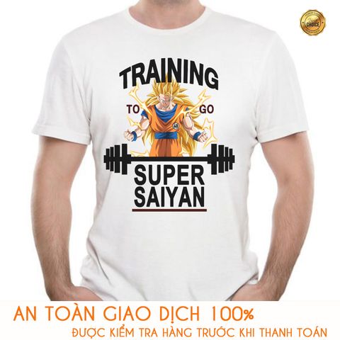  Áo thun Nam Dragon Ball Songoku tập Gym - M193 