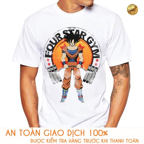  Áo thun Nam Dragon Ball Songoku tập Gym - M197 