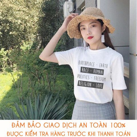  Áo thun nữ slogan kiểu Hàn Quốc - M222 