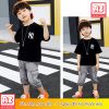 Áo thun trẻ em màu đen in logo NY đẹp - Cotton Thái M2491