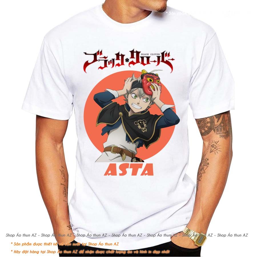 Áo thun Anime Nam Nữ Black Cover Asta - Mẫu mới M2499