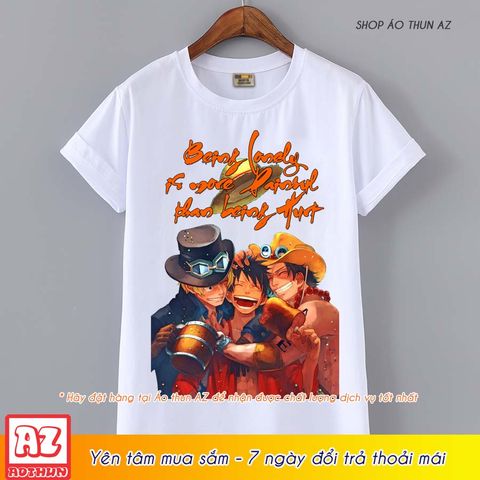  Áo thun One Piece Luffy Ace và Sabo cực đẹp - Mẫu mới M2602 