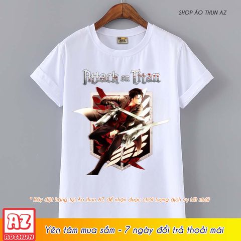  Áo thun Attack on Titan Levi Ackerman - Mẫu mới Cotton Thái M2604 