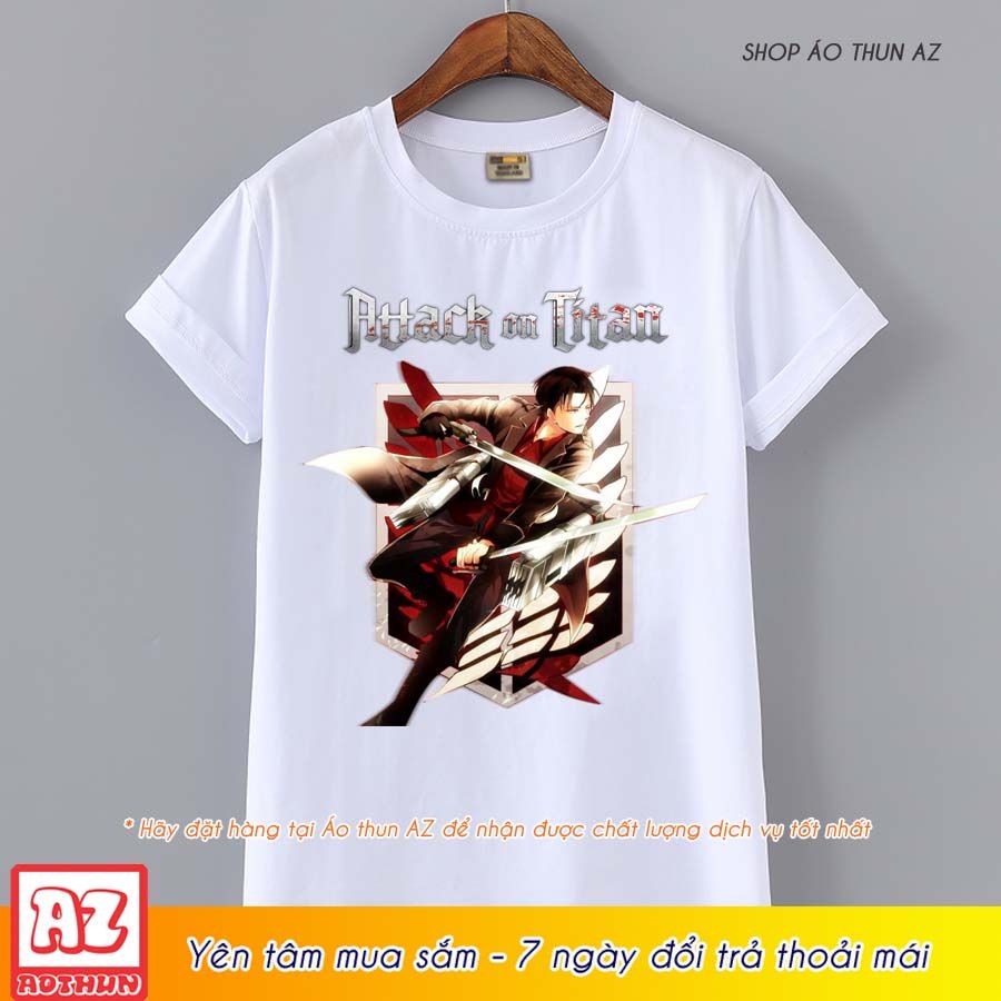 Áo thun Attack on Titan Levi Ackerman - Mẫu mới Cotton Thái M2604