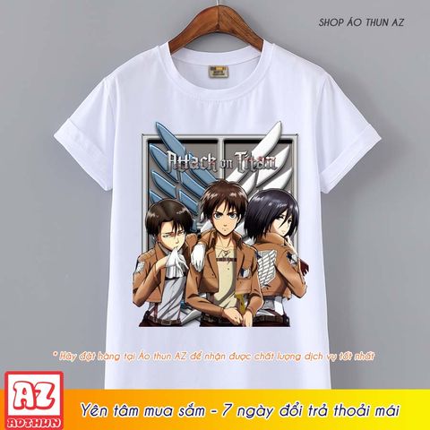  Áo thun Attack on Titan Team Eren Yeager - Mẫu mới Cotton Thái M2605 