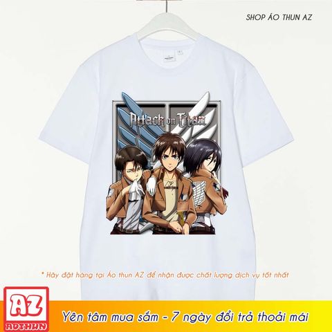  Áo thun Attack on Titan Team Eren Yeager - Mẫu mới Cotton Thái M2605 