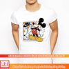 Áo thun Thái nam nữ in hình chuột Mickey hoa cúc trắng Peaceminusone M2624