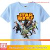 Áo thun trẻ em in hình Star War màu trắng vàng xanh biển M2627