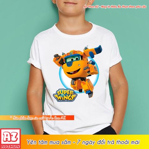  Áo thun hoạt hình Đội bay siêu đẳng Super Wings Donnie - Áo phông bé trai bé gái M2669 