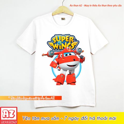  Áo thun hoạt hình Đội bay siêu đẳng Super Wings Jett - Áo phông bé trai bé gái M2670 