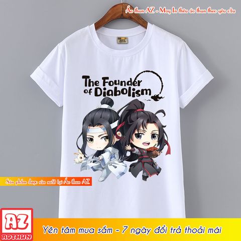  Áo thun Ma Đạo Tổ Sư Trần Tình Lệnh Chibi - Vải Cotton Thái M2718 