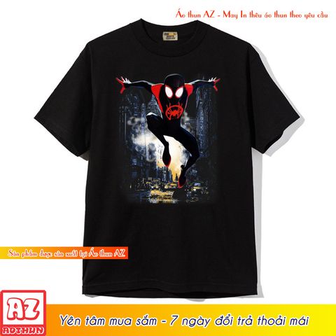  Áo thun marvel màu đen in hình người nhện spiderman M2734 