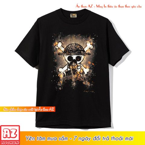  Áo thun One Piece màu đen in hình Luffy ACE Sabo - Có size trẻ em M2740 