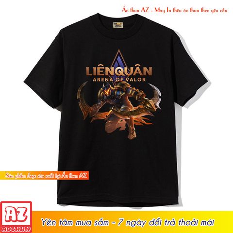  Áo thun game Liên Quân màu đen in hình Nakroth siêu việt M2753 