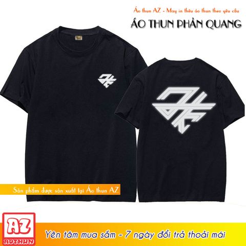  Áo thun màu đen tay lỡ ( lửng ) in logo Jack 2020 phản quang M2755 