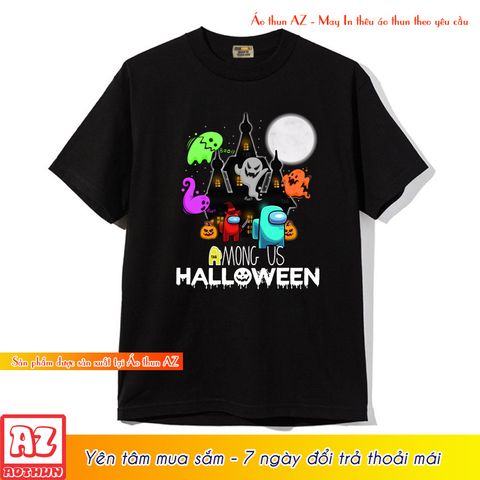  Áo thun game Among Us phong cách Halloween màu đen độc đáo M2773 