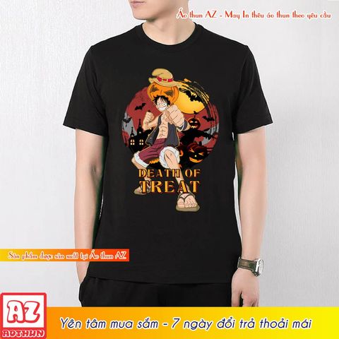  Áo thun One Piece Luffy Halloween màu đen độc đáo - Có size trẻ em M2774 