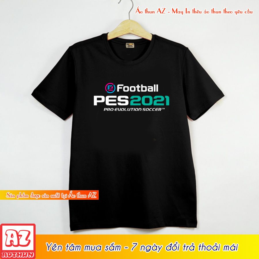 Áo thun Football Pes 2021 màu đen mẫu mới - Áo bóng đá M2807