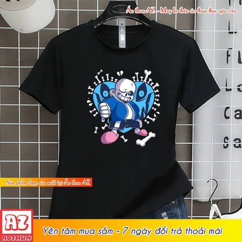  Áo thun game Undertale Sans chibi màu đen - Có size trẻ em M2811 