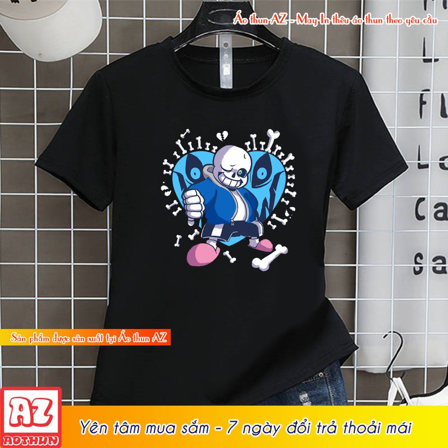 Áo thun game Undertale Sans chibi màu đen - Có size trẻ em M2811