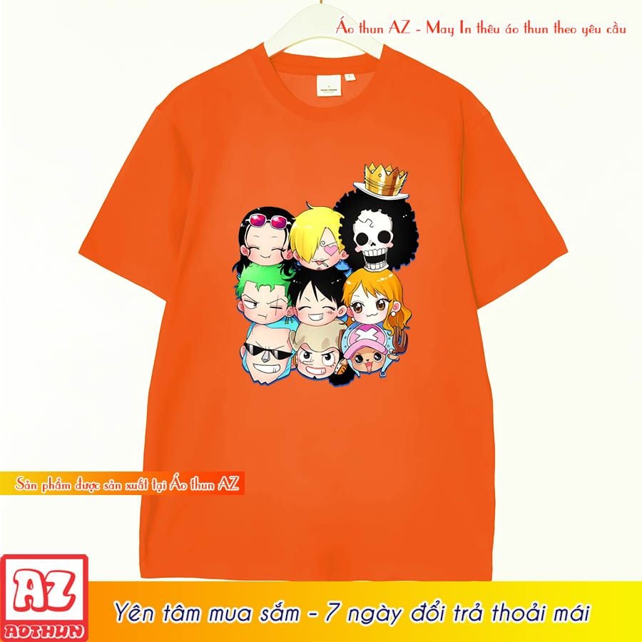Áo thun One Piece Luffy Zoro Sanji Chibi - Có size trẻ em M2845