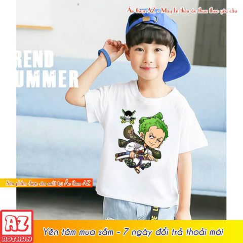  Áo thun One Piece Zoro Chibi dễ thương - Có size trẻ em M2846 