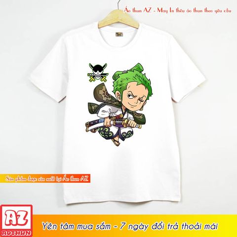  Áo thun One Piece Zoro Chibi dễ thương - Có size trẻ em M2846 