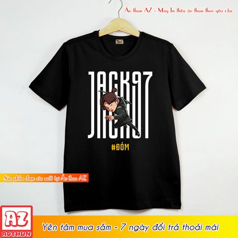  Áo Thun Cotton In Hình Jack Chibi Đom Đóm J97 Màu Đen Và Trắng M2887 