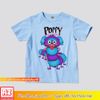 Áo thun in hình Pj Pug Poppy Playtime trẻ em màu xanh biển và trắng M3129