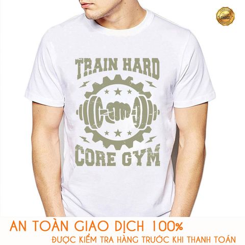  Áo thun nam tập gym Slogan - M324 